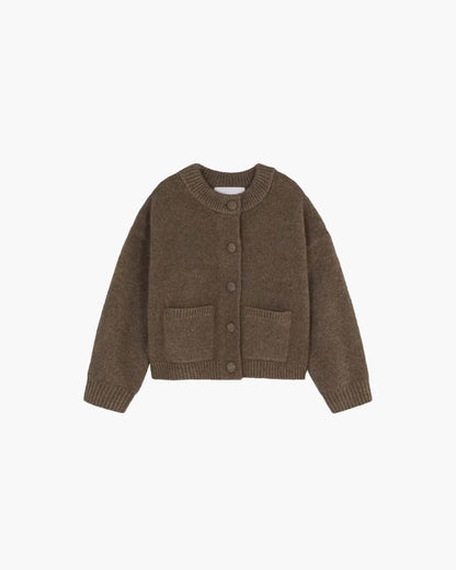 Women's Soft Round Neck Knit Cardigan