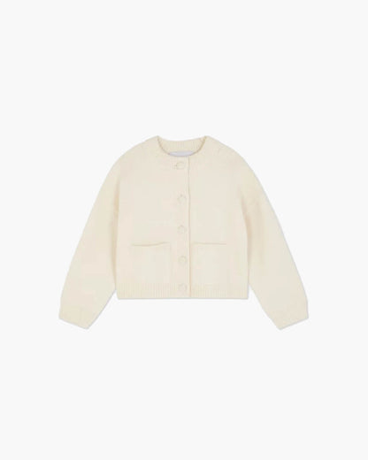 Women's Soft Round Neck Knit Cardigan
