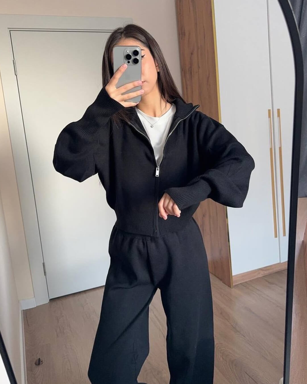 Women's Wide Leg Knit Two-Piece