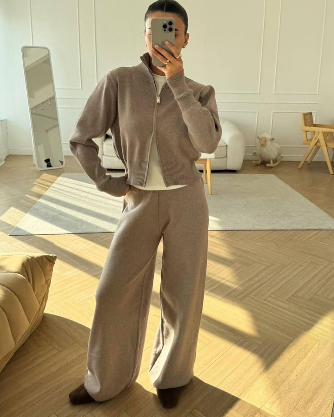 Women's Wide Leg Knit Two-Piece