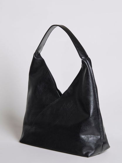Faux Leather Hobo Shoulder Bag