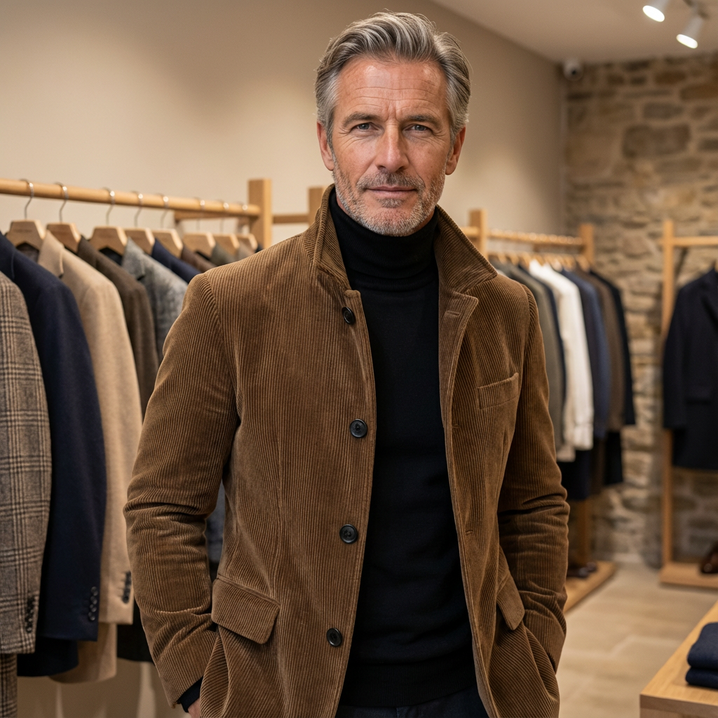 Men's Corduroy Button Front Jacket