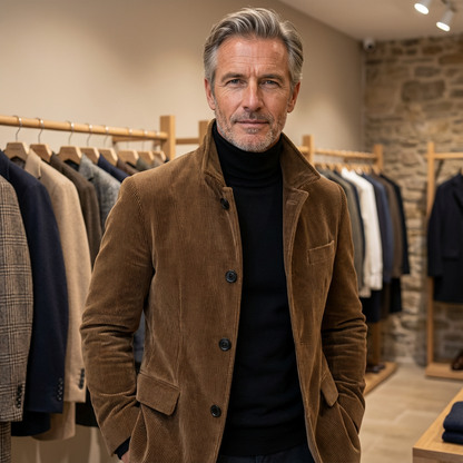 Men's Corduroy Button Front Jacket