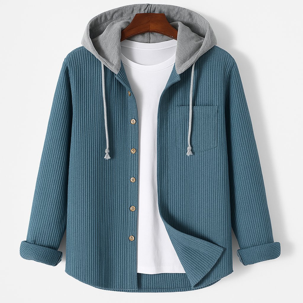 Men's Corduroy Hooded Shacket