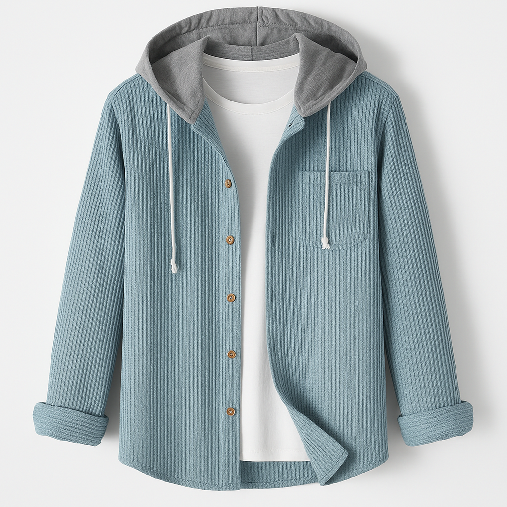 Men's Corduroy Hooded Shacket
