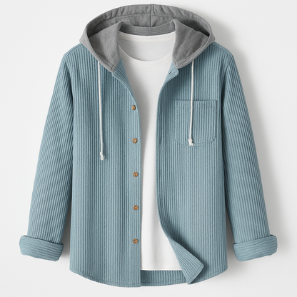 Men's Corduroy Hooded Shacket
