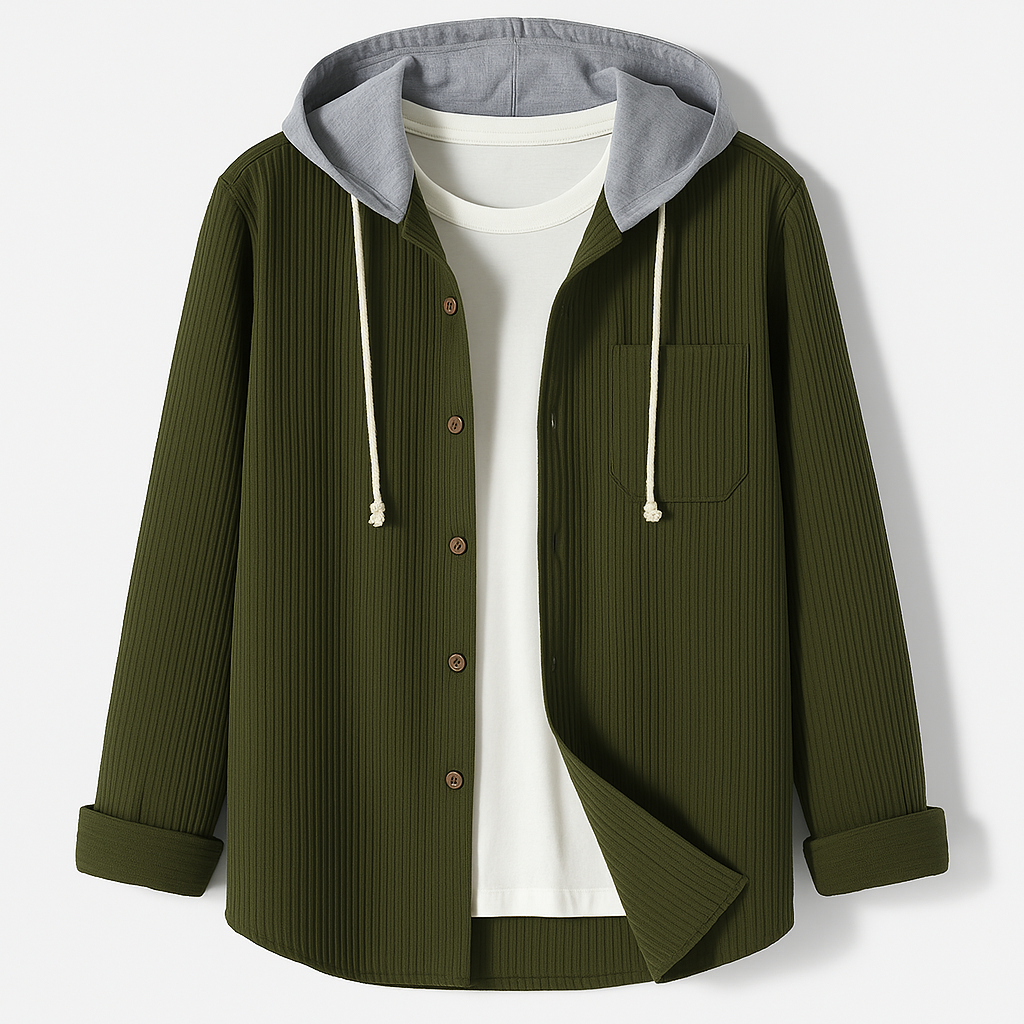 Men's Corduroy Hooded Shacket