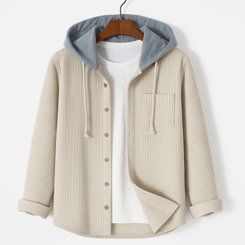 Men's Corduroy Hooded Shacket
