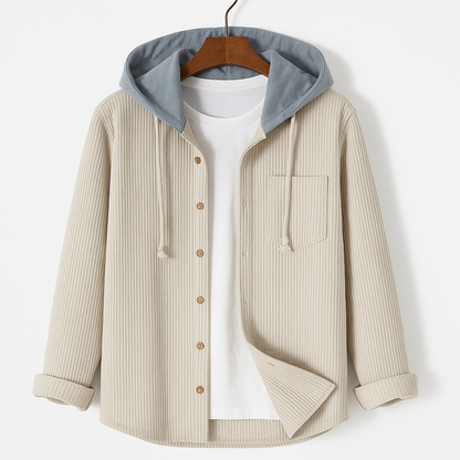 Men's Corduroy Hooded Shacket