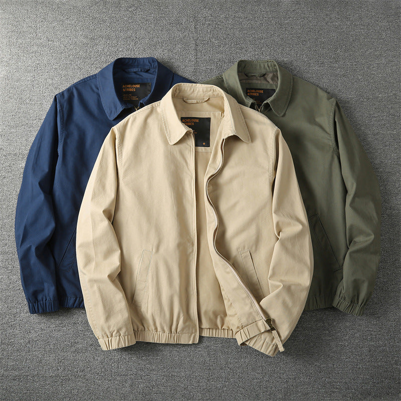 Men's Cotton Blend Zip Up Jacket