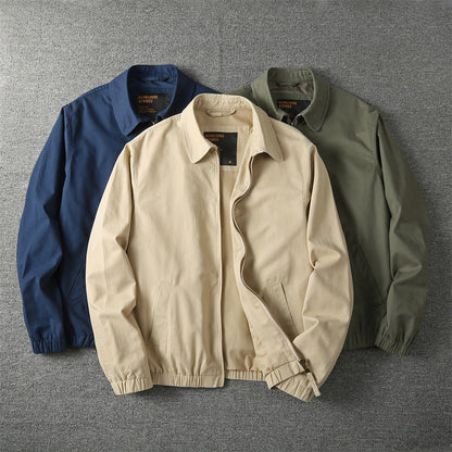 Men's Cotton Blend Zip Up Jacket