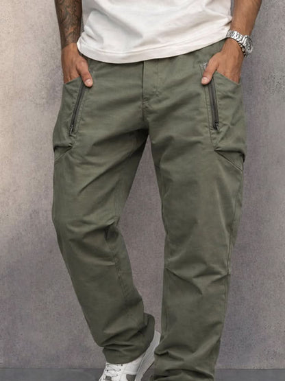Men's Durable Cotton Cargo Trousers