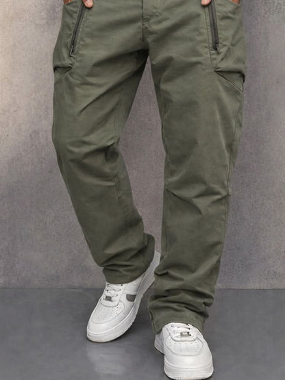 Men's Durable Cotton Cargo Trousers