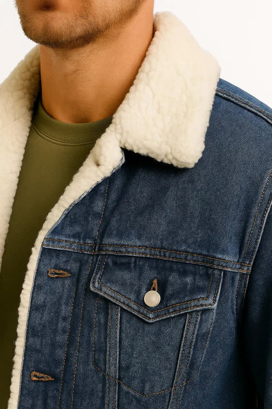 Men's Fleece Lined Denim Jacket