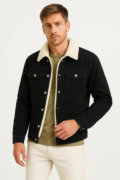 Men's Fleece Lined Denim Jacket