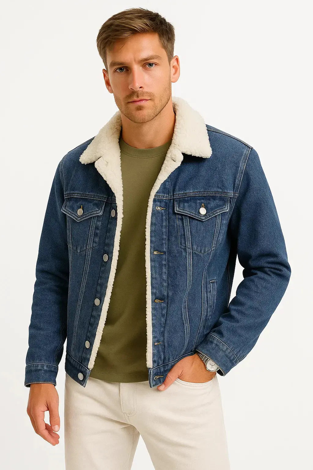 Men's Fleece Lined Denim Jacket