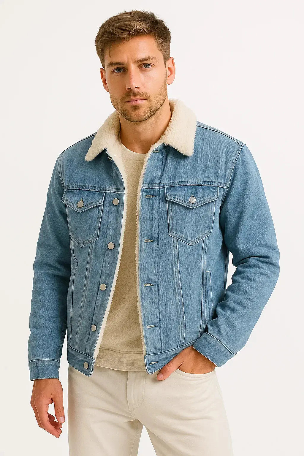 Men's Fleece Lined Denim Jacket