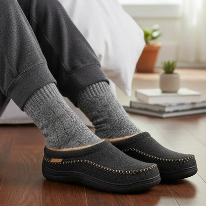 Men's Fleece Lined House Slippers