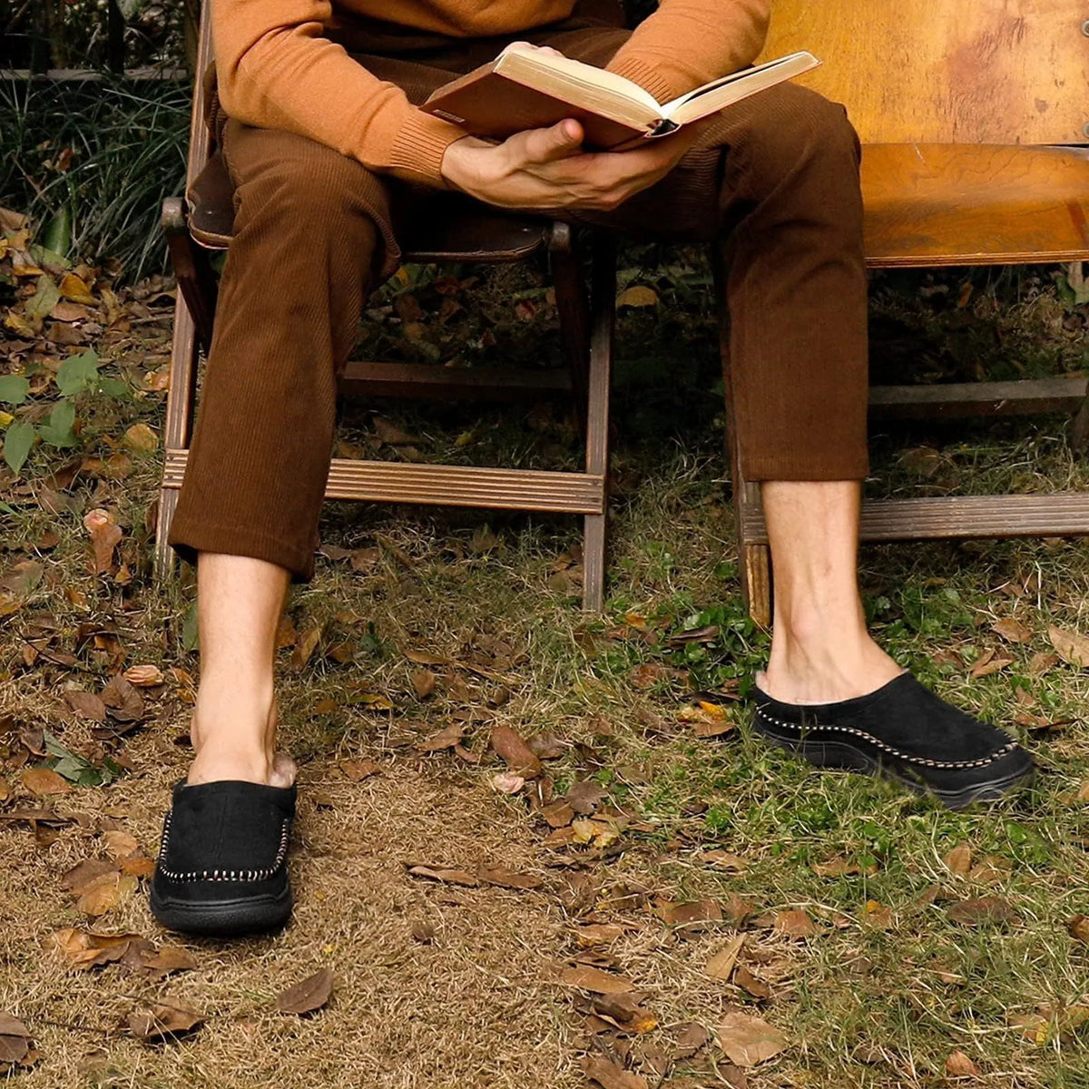 Men's Fleece Lined House Slippers