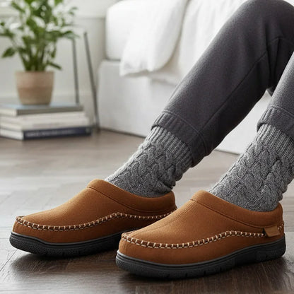 Men's Fleece Lined House Slippers