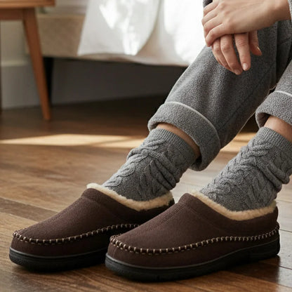 Men's Fleece Lined House Slippers