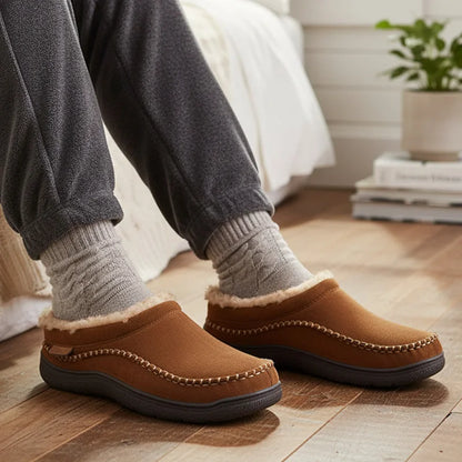 Men's Fleece Lined House Slippers