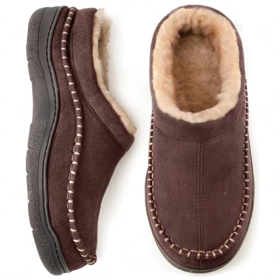 Men's Fleece Lined House Slippers