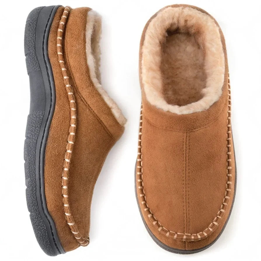 Men's Fleece Lined House Slippers