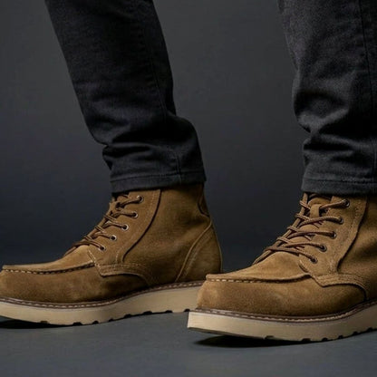 Men's Full-Grain Leather Lace-Up Ankle Boots