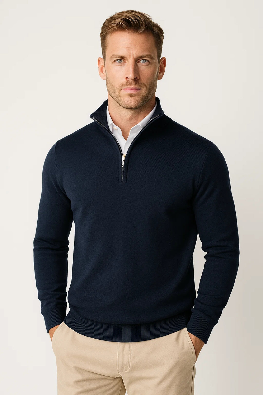 Men's Half Zip Knit Pullover
