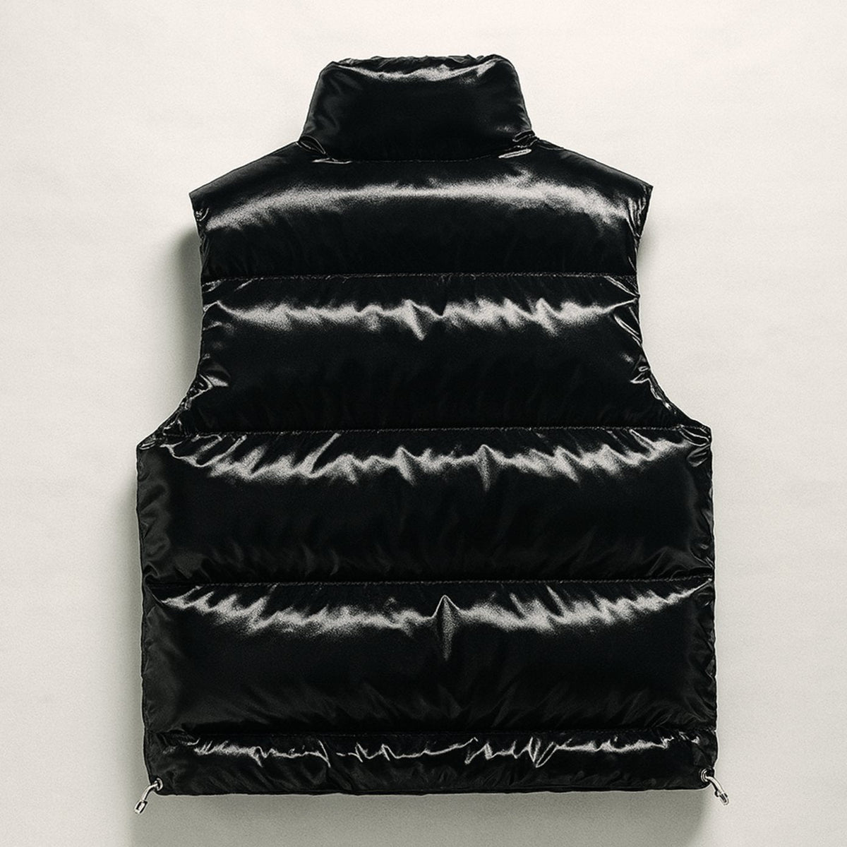 Men's High-Collar Quilted Puffer Gilet Cotton-Blend Vest