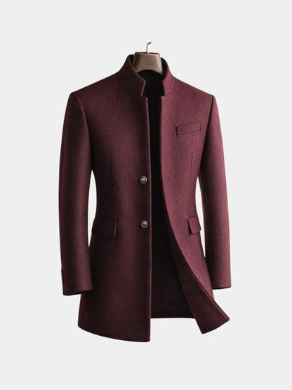 Men's High Collar Tailored Coat