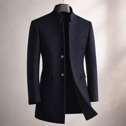 Men's High Collar Tailored Coat