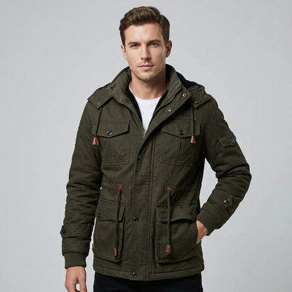 Men's Hooded Fleece Thermal Outdoor Jacket