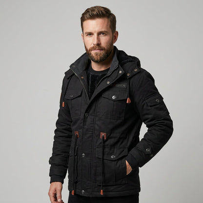 Men's Hooded Fleece Thermal Outdoor Jacket