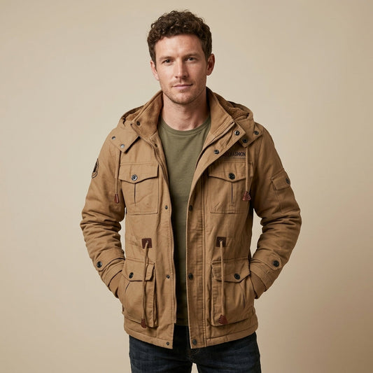 Men's Hooded Fleece Thermal Outdoor Jacket