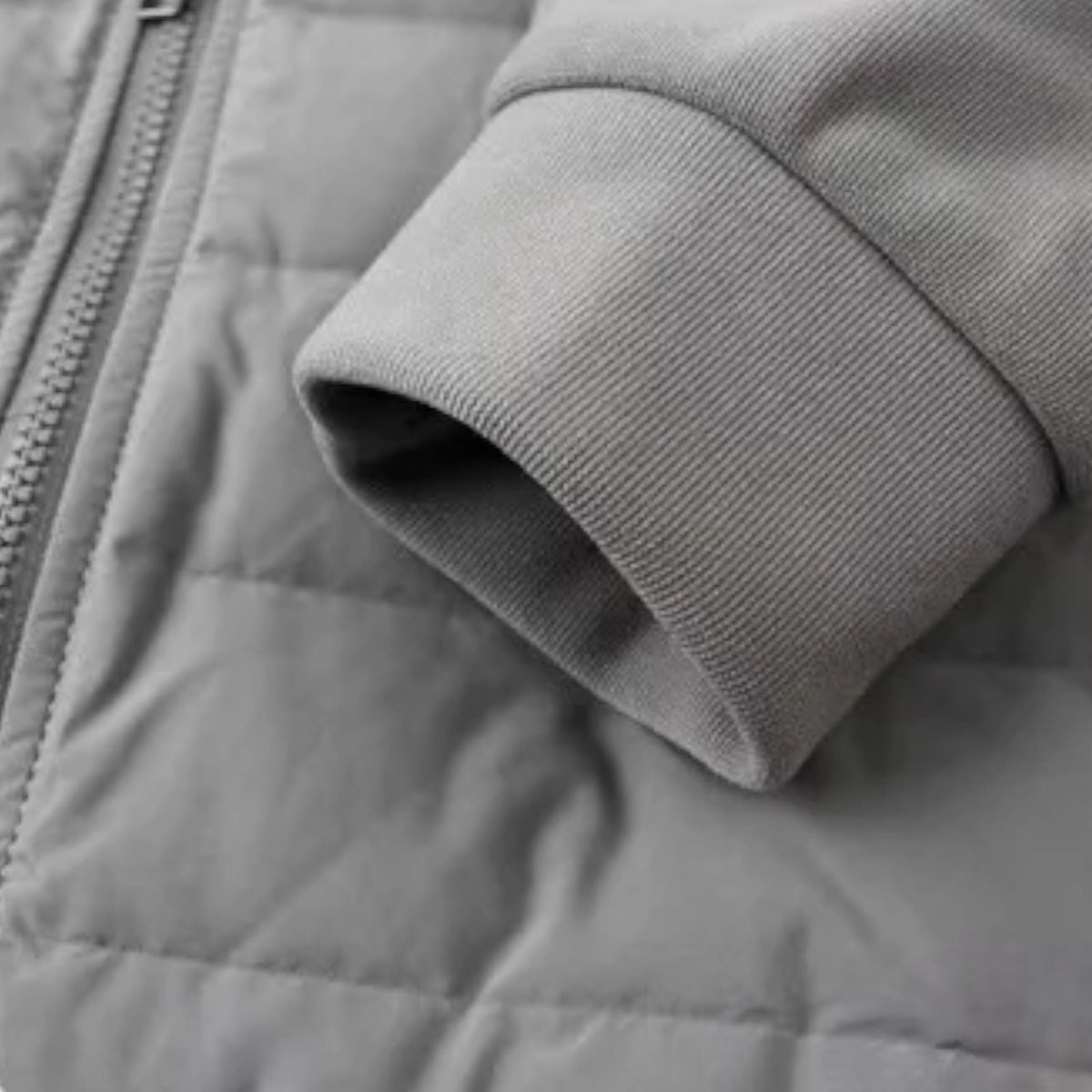 Men's Hooded Quilted Panel Jacket