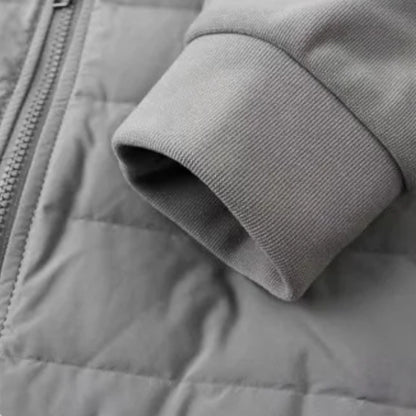Men's Hooded Quilted Panel Jacket