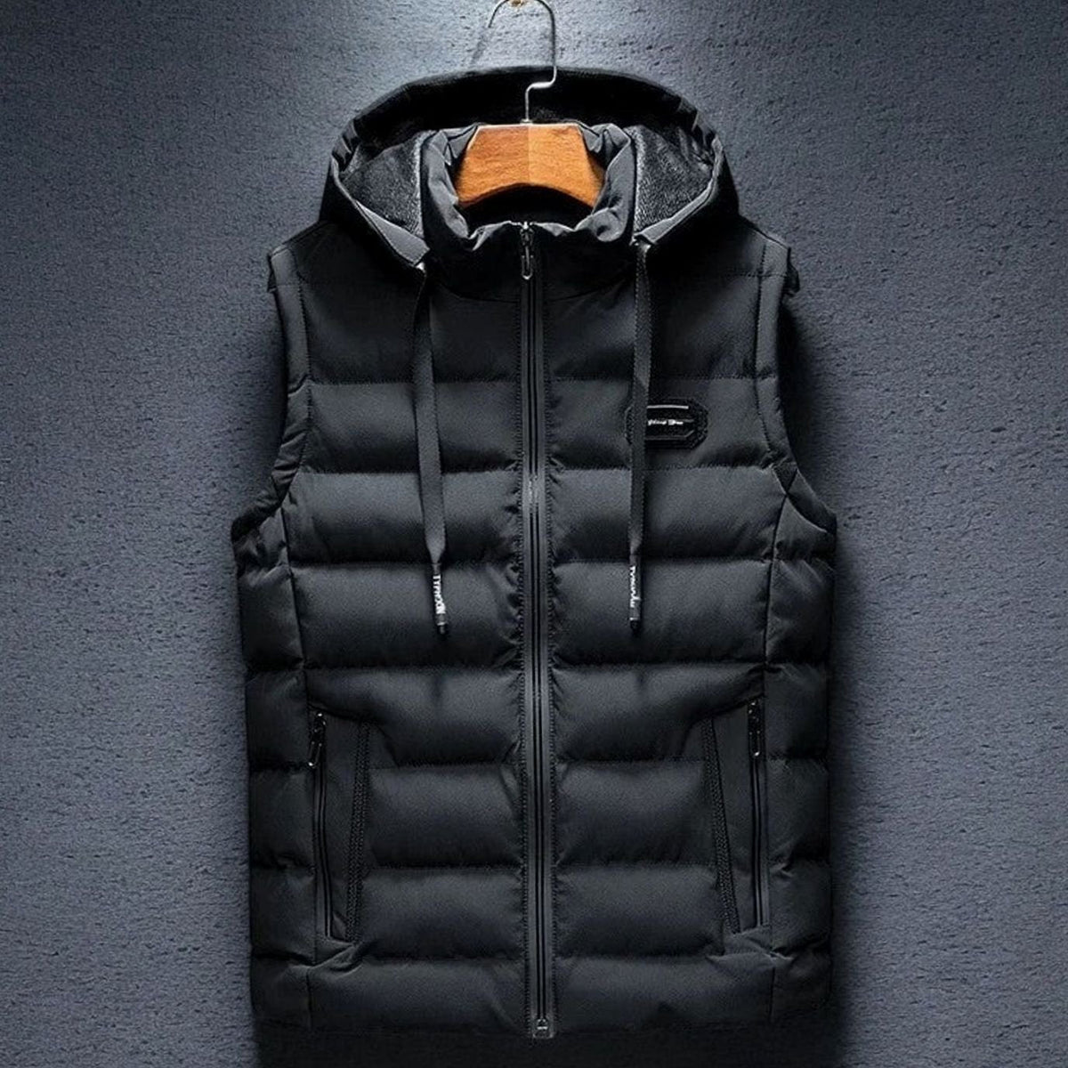 Men's Hooded Quilted Puffer Gilet Sleeveless Insulated Vest