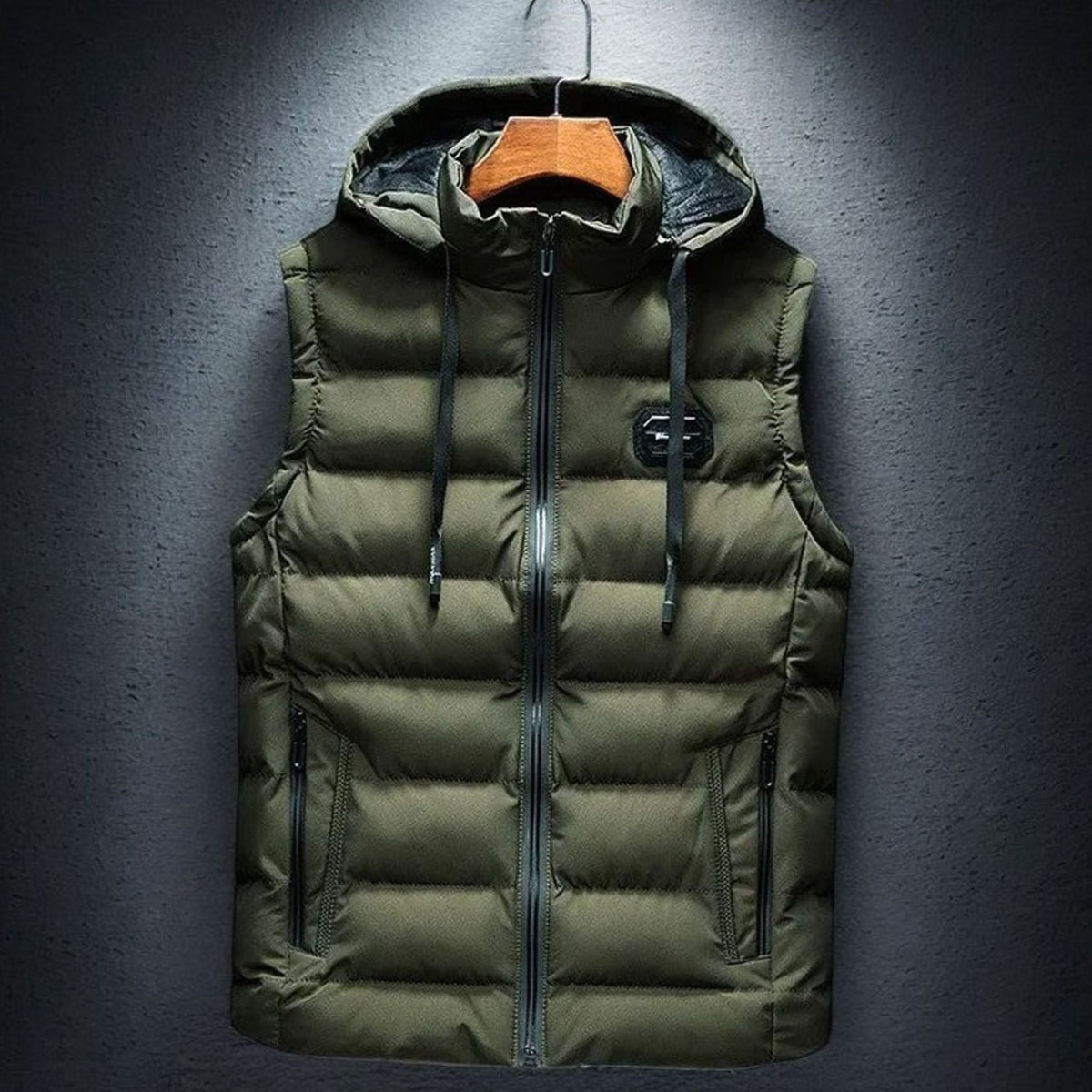 Men's Hooded Quilted Puffer Gilet Sleeveless Insulated Vest