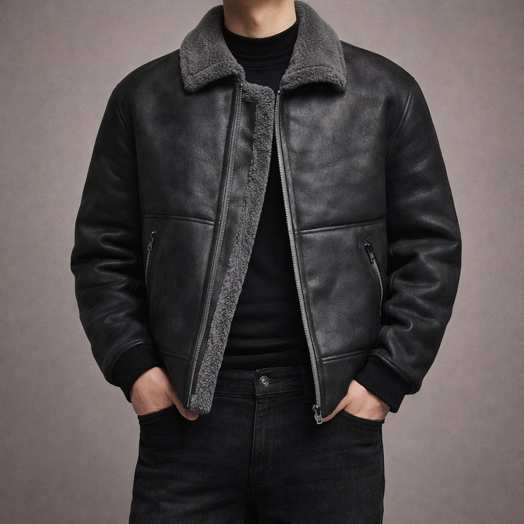 Men's Insulated Fleece Lined Zip Up Jacket
