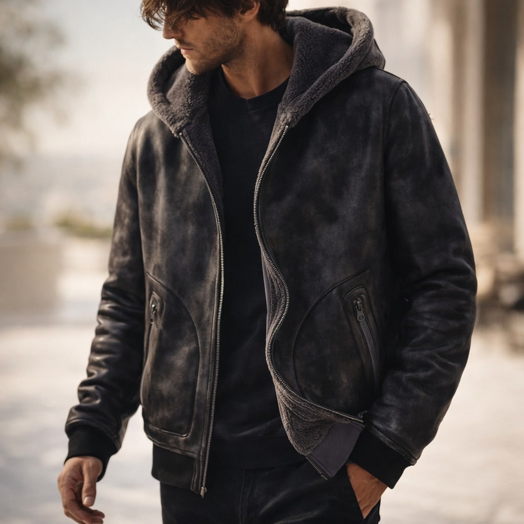 Men's Insulated Fleece Lined Zip Up Jacket
