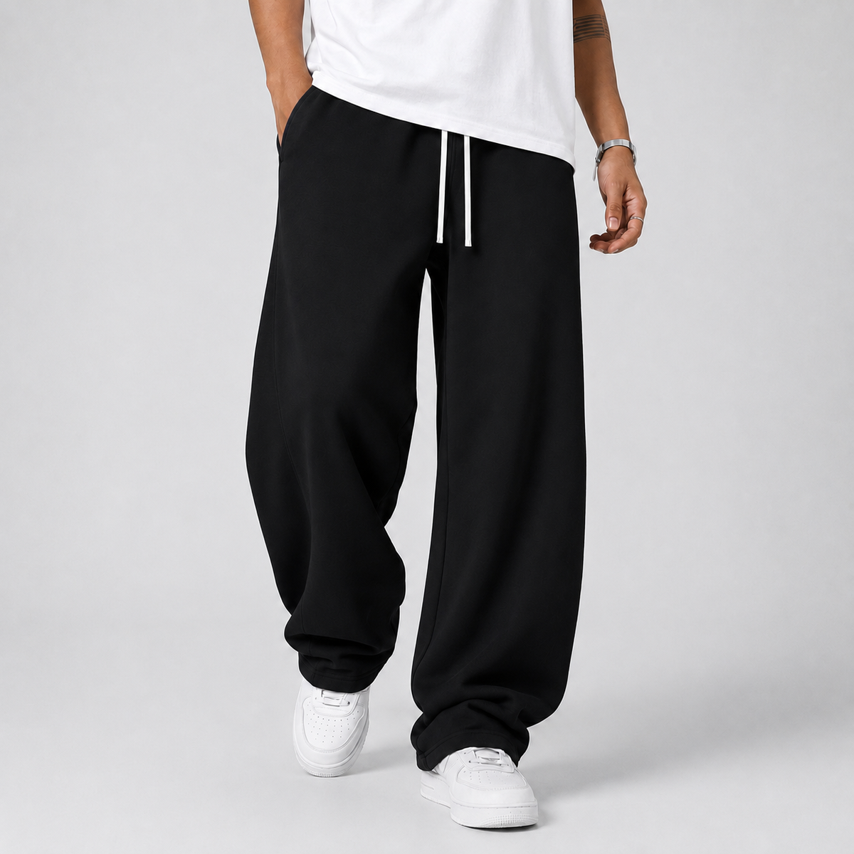 Men's Jogger Trousers with Drawstring Waist