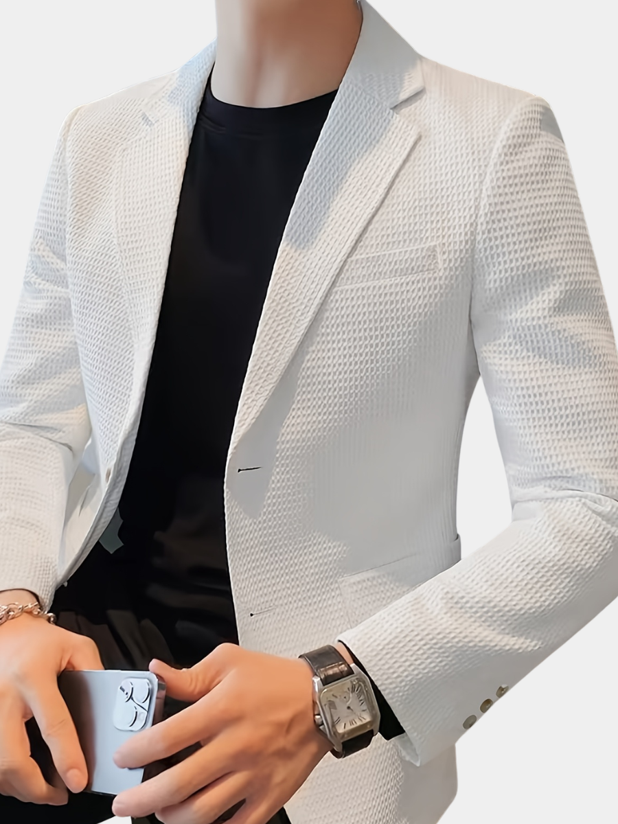 Men's Lapel Knit Blazer