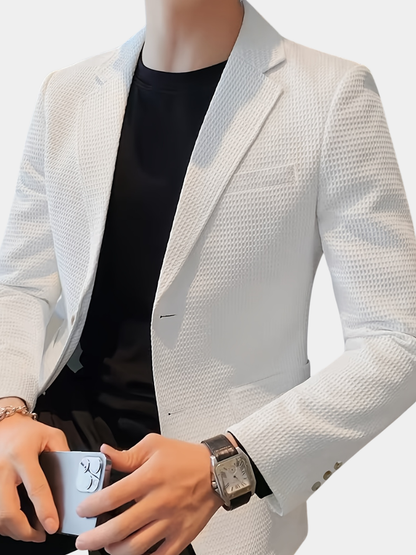 Men's Lapel Knit Blazer