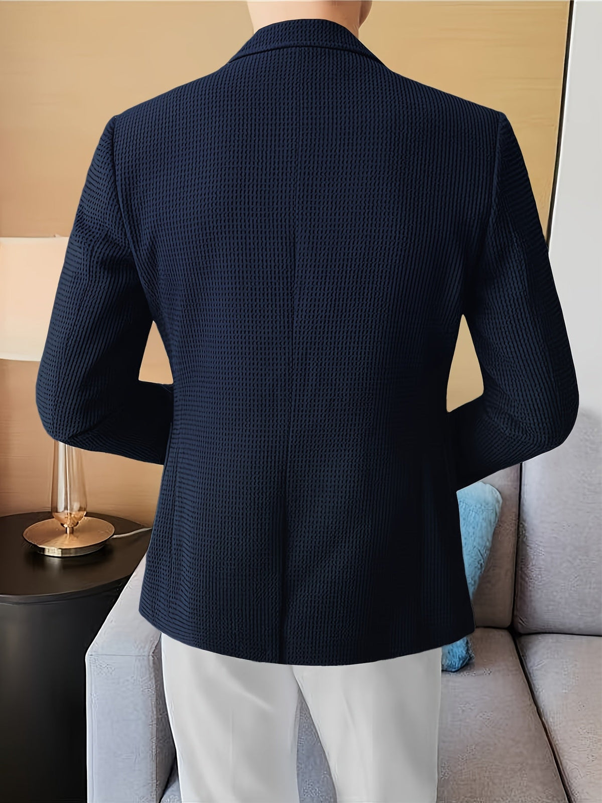 Men's Lapel Knit Blazer