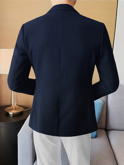 Men's Lapel Knit Blazer