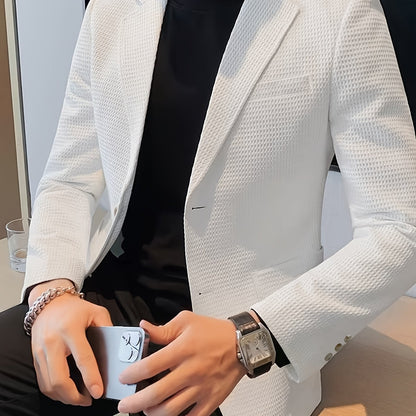 Men's Lapel Knit Blazer