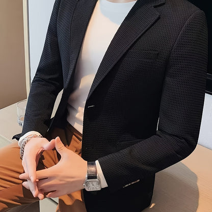 Men's Lapel Knit Blazer