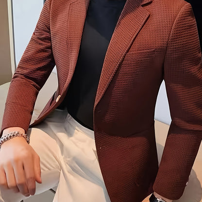 Men's Lapel Knit Blazer